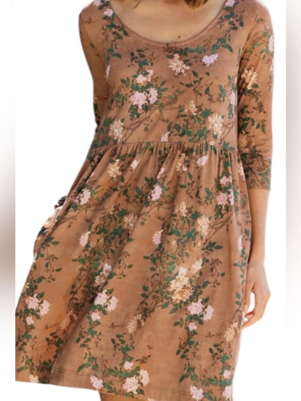 Peruvian Connection Wynyard Floral Pima Cotton Dress NWT Size M